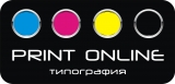 Логотип PRINT ONLINE полиграфия - сувениры - дизайн